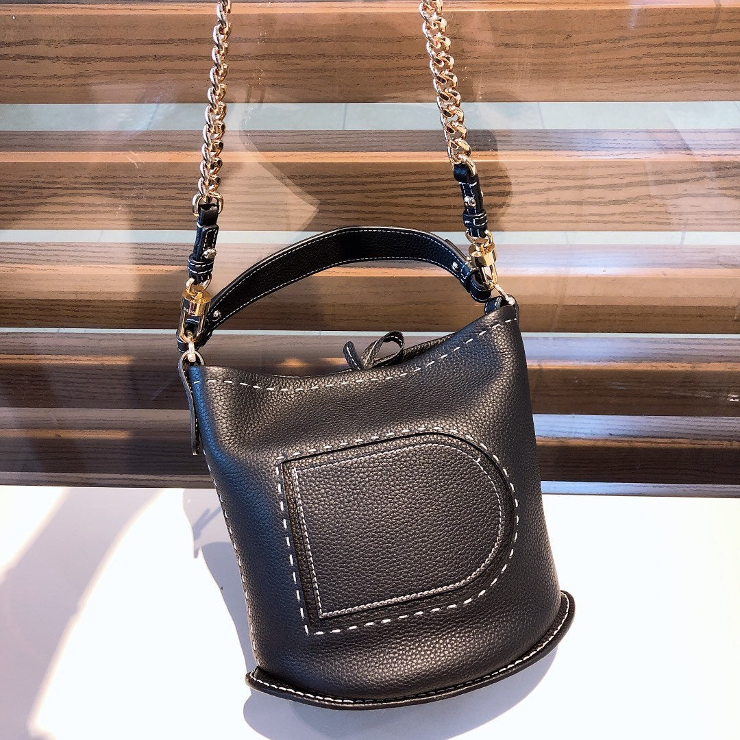 Delvaux Pin Mini Bucket Black