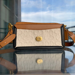Bolsa Coach Tabby Shoulder Bag 26 Blocked Signature Canvas
