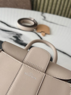 Delvaux Brillant Mini Leather Bag Off White