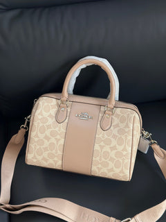 Coach Rowan Satchel Khaki Chalk