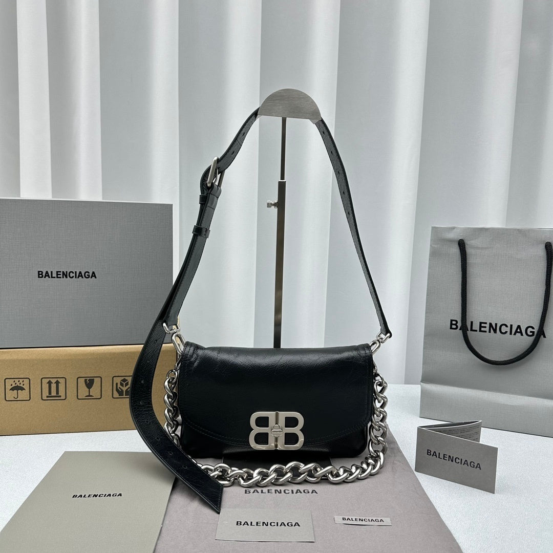 Balenciaga  Small BB Soft Flap Shoulder Black