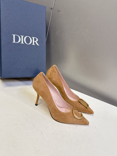 Scarpin Dior Initials Brown