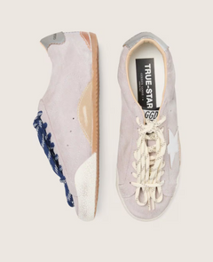 Golden Goose True-Star em Camurça Estrela Prata .