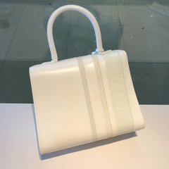 Delvaux Brillant MM Croco White