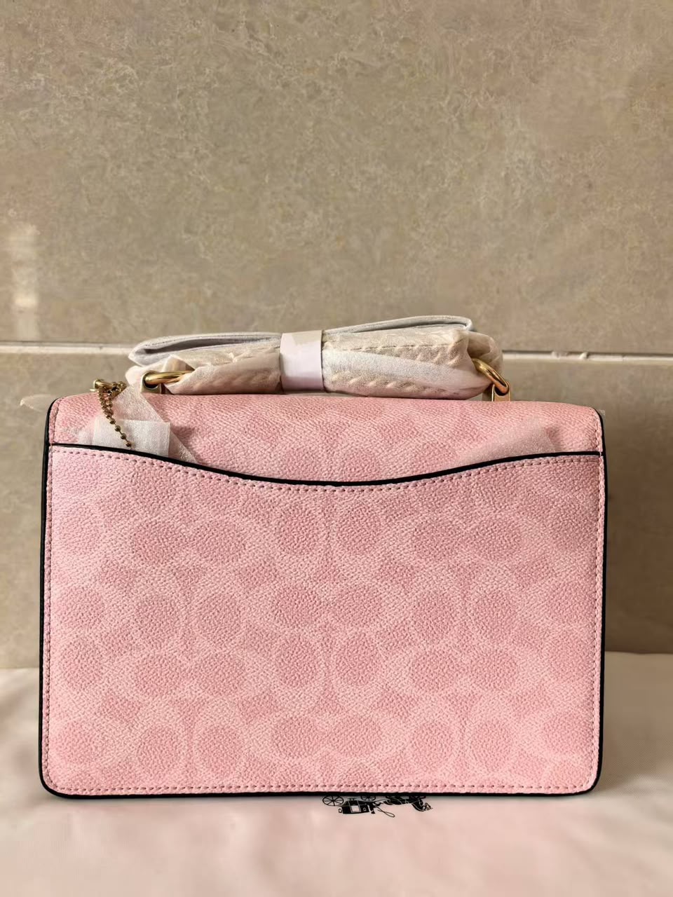 Coach Mini Klare Crossbody Bag Pink Ferragens Douradas