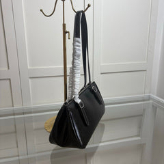 Coach Asher Shoulder Bag Shiny Crinkle Leather Black