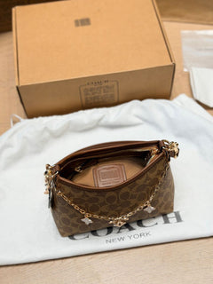 Coach Laurel Midnight Charm Shoulder Bag Brown
