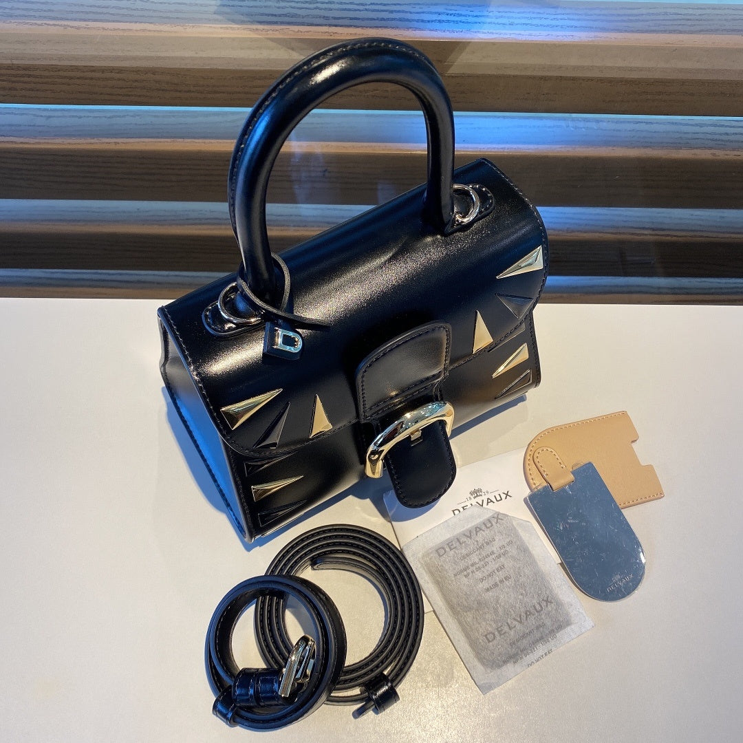 Delvaux Brillant Mini Studs Black
