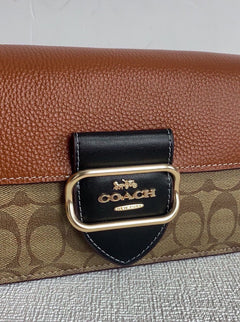 Coach Morgan Signature Shoulder Bag Marrom Caramelo