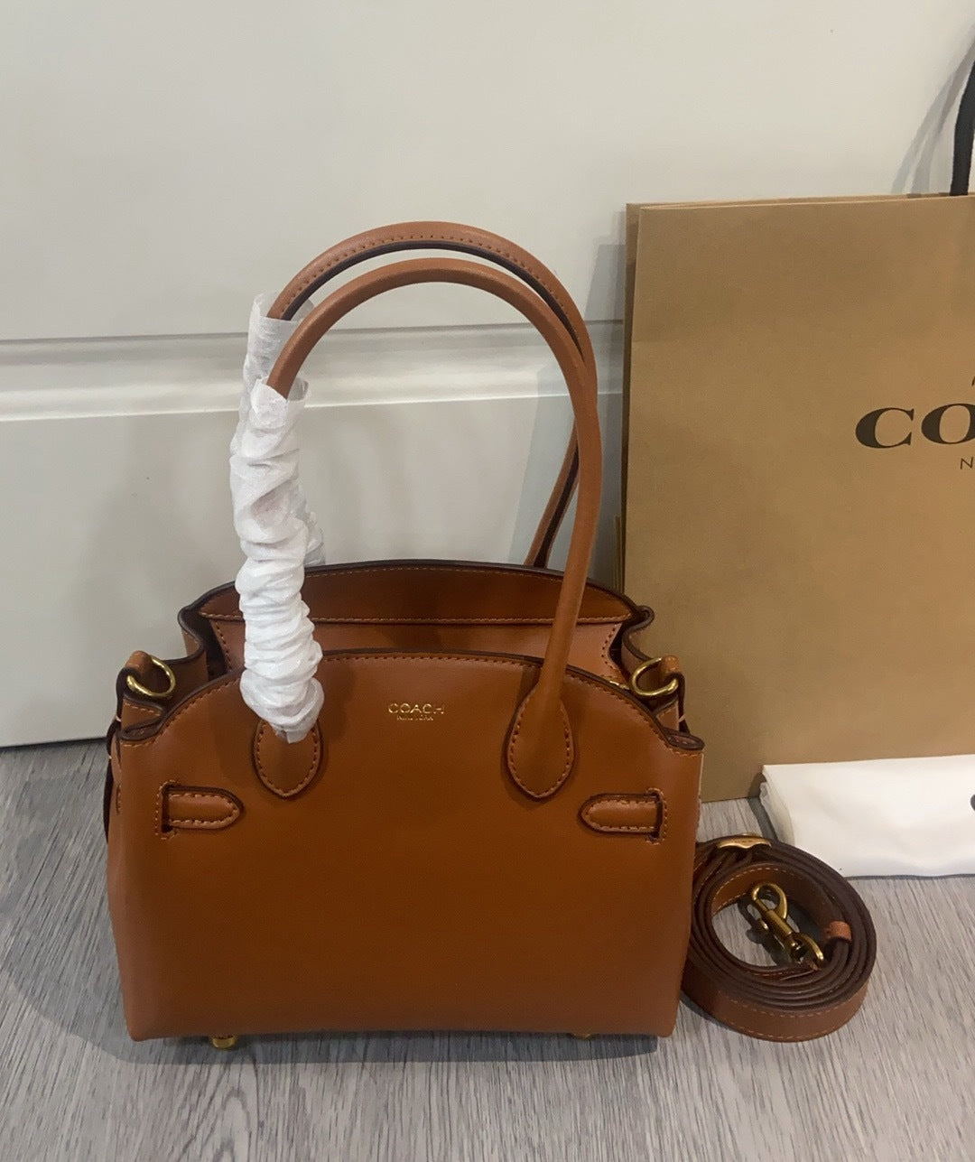 Coach Soft Empire Carryall 21 Saddle