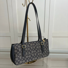 Coach Asher Shoulder Bag em Signature Canvas Grafite