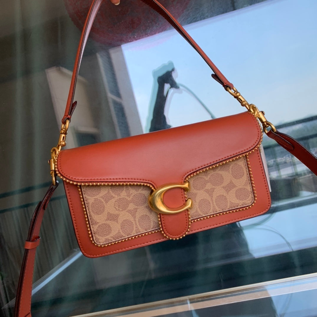 oach Tabby Shoulder Bag 26 in Signature Canvas with Beadchain