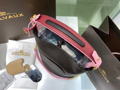 Delvaux Pin Mini Bucket Black / Pink