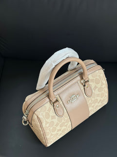 Coach Rowan Satchel Khaki Chalk