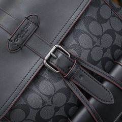 Coach Hudson Backpack Signature Canvas Black / Bordô