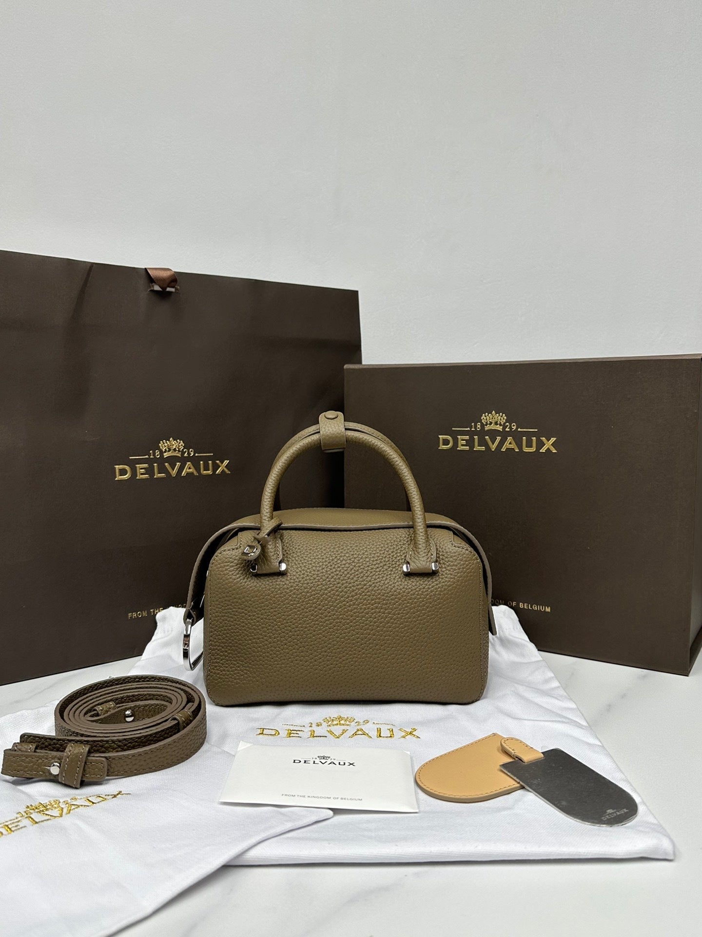 Delvaux Cool Box Mini Bohème Taupe