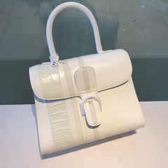 Delvaux Brillant MM Croco White
