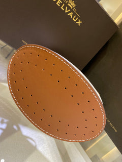 Delvaux Pin Mini Bucket Canvas Caramelo