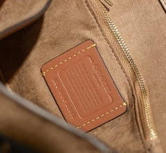 Coach Hutton Signature Snake Chain Bag Ferragens Douradas