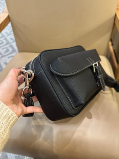 Coach Warner Crossbody Pebble Leather Black