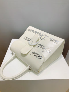 Delvaux Brillant L'Humour Lettering White / Silver