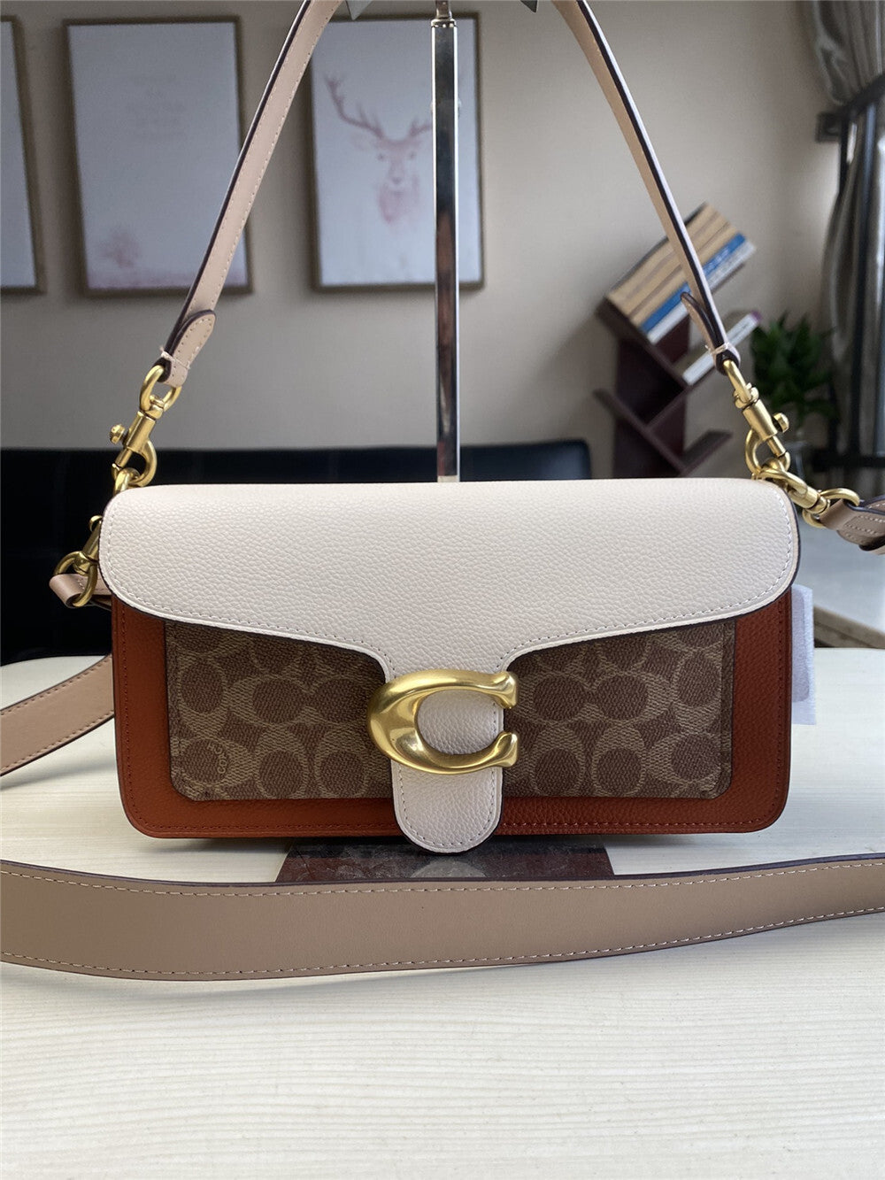 Bolsa Coach Tabby 26 Signature Canvas Colorblock