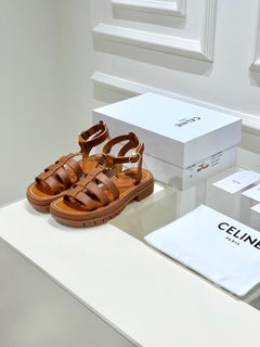 CELINE CLEA TRIOMPHE GLADIATOR ANDALIA IN CALF LEATHER - VEGETABLE TANNING (Pronta Entrega)