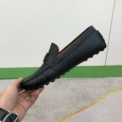 Mocassim Hermès Noir Heritage.