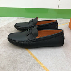 Mocassim Hermès Noir Heritage.