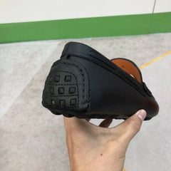 Mocassim Hermès Noir Heritage.
